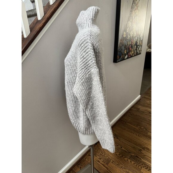 SOLD OUT HTF Anine Bing Sydney Ribbed Turtleneck Grey XS - Picture 3 of 4